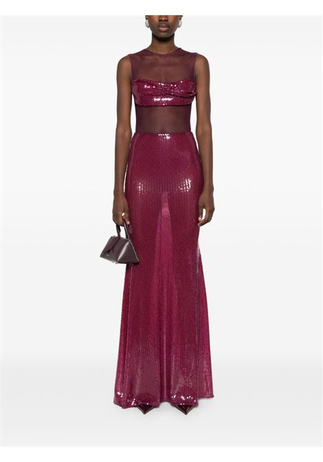 Purple sequinned mesh gown Alex perry - women ALEX PERRY | D1438PLM